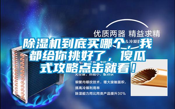 除濕機到底買哪個，我都給你挑好了，傻瓜式攻略點擊就看！